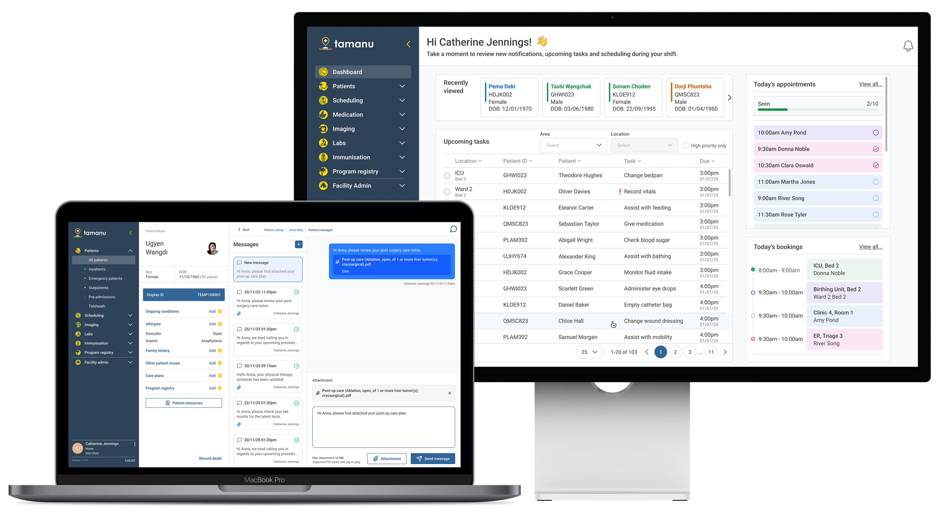 Tamanu Dashboard and Messaging