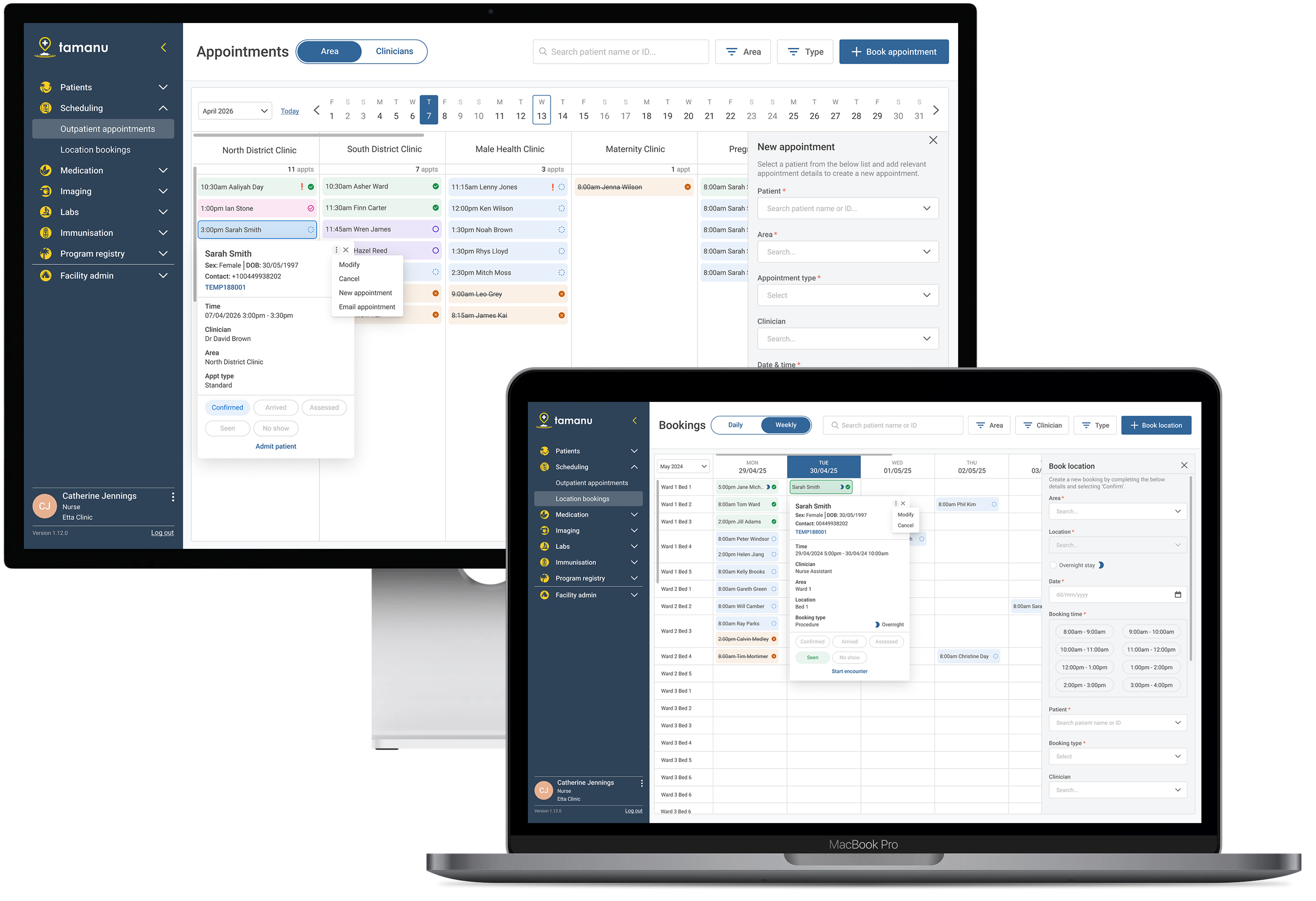 Tamanu scheduling interface